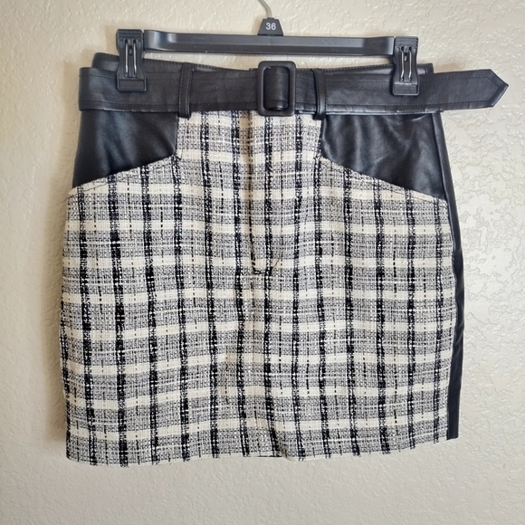 Revolve l'academie los Angeles plaid belted mini skirt sz S - Picture 1 of 9